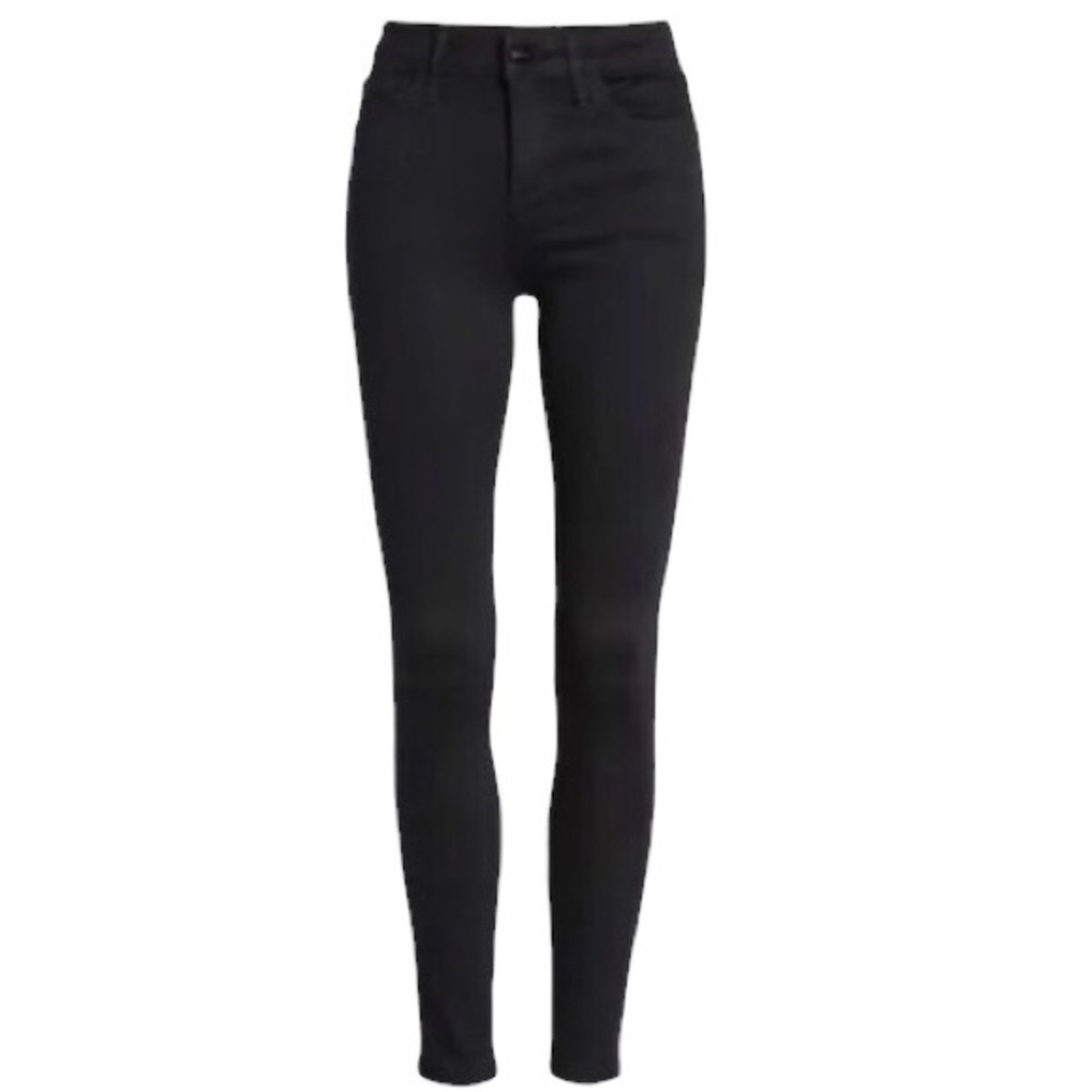 Sam Edelman The Kitten Jet Black Mid Rise Skinny Ankle Jeans Size 30